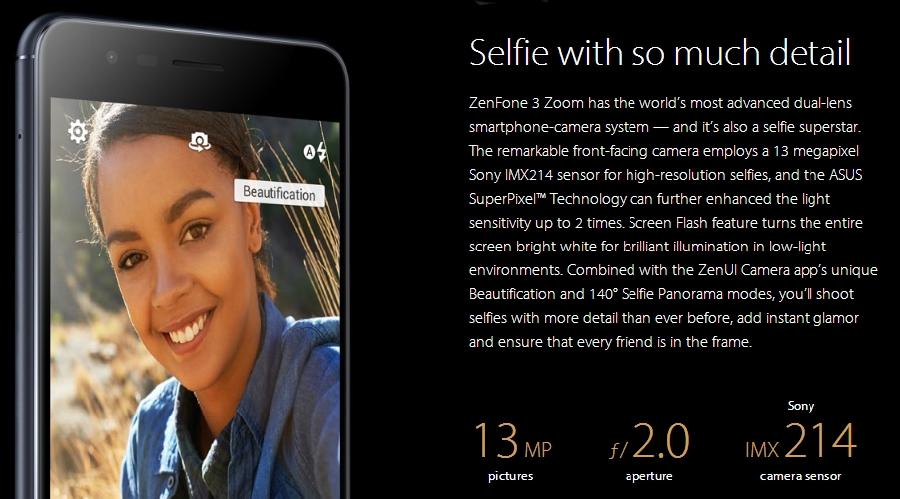 Asus ZenFone 3 Zoom mobile phone