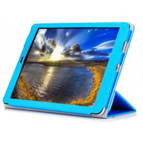 Cube T9 4G 9.7 Inch Tablet PC Original Leather Case Steel Wire Texture Stand Cover Blue