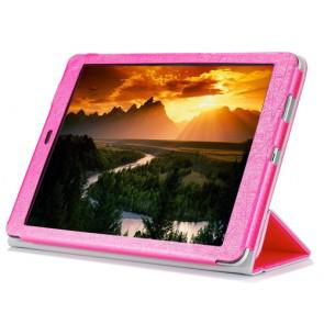 Cube T9 4G Tablet Original Leather Case Steel Wire Texture Pink
