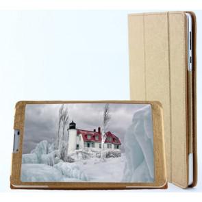 Original Leather Case Stand Cover for Teclast P80 3G 8 Inch Tablet Gold