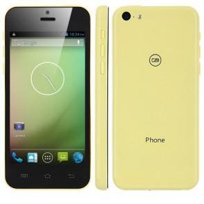 XIAOCAI X800 MTK6572W dual core Android 4.2 4.0 Inch Smartphone 4GB ROM 8MP Camera Black & Yellow